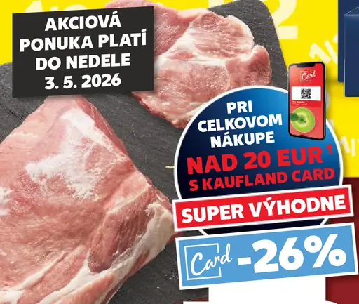 Bravčová krkovička bez kosti, plátky