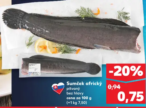 Sumček africký pitvaný bez hlavy