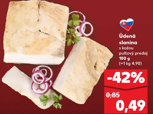 Údená slanina s kožou