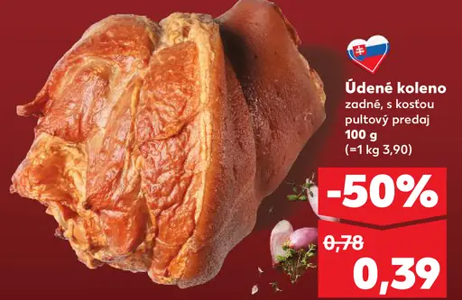 Údené koleno zdané, s kosťou