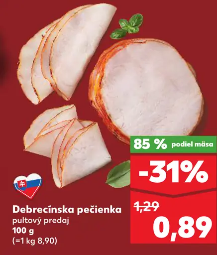 Debrecínska pečienka pultový predaj