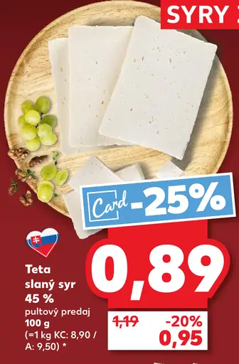 Teta slaný syr 45 %