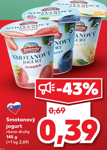 Palánok smotanový jogurt