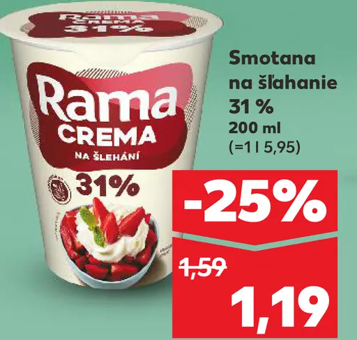 Rama Crema smotana na šľahanie 31 %
