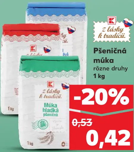 K-Classic z lásky k tradícii pšeničná múka rôzne druhy