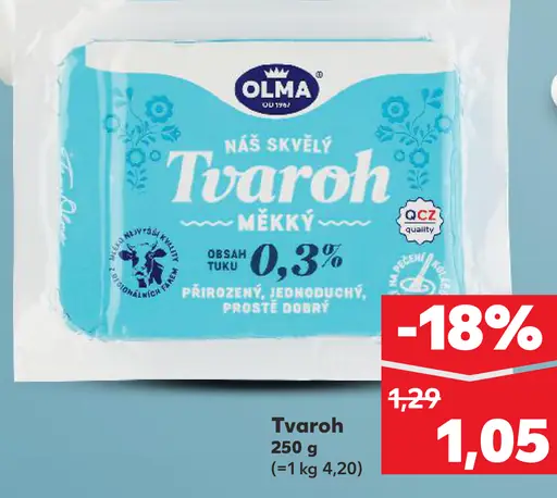 Olma tvaroh mäkký 0,3 % tuku