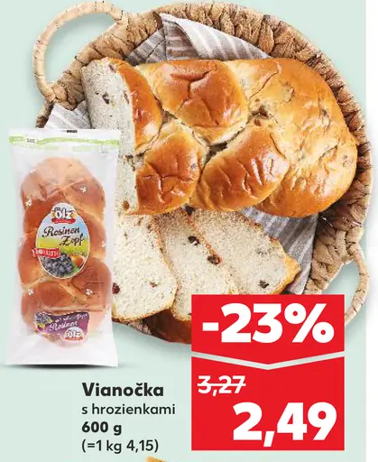 Vianočka s hrozienkami