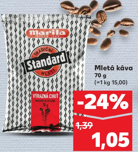 Marila Standard pražená mletá káva