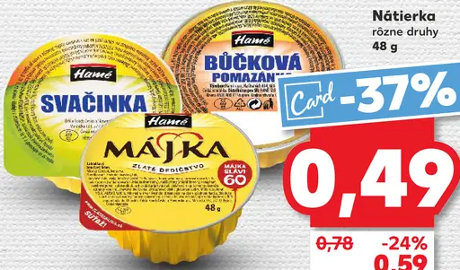 Hamé Nátierka Svačinka / Májka / Bůčková pomazánka