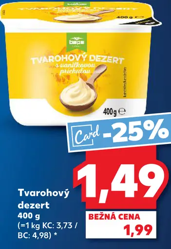 K-Classic Tvarohový dezert s vanilkovou príchuťou