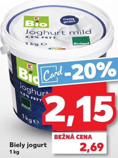 K-Bio Biely jogurt