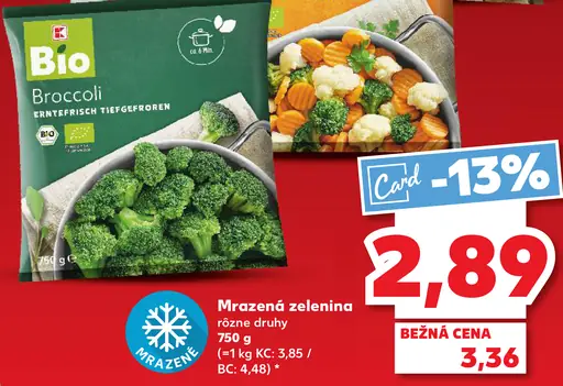 K-Bio mrazená zelenina Broccoli