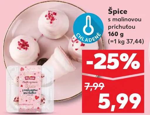 Špice s malinovou príchuťou