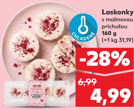 Laskonky s malinovou príchuťou