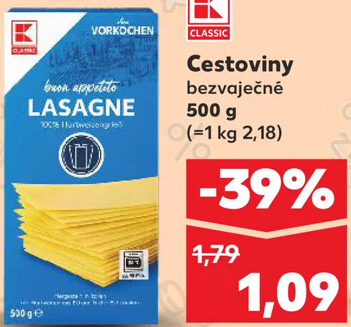 Vörmolen lasagne cestoviny bezvaječné