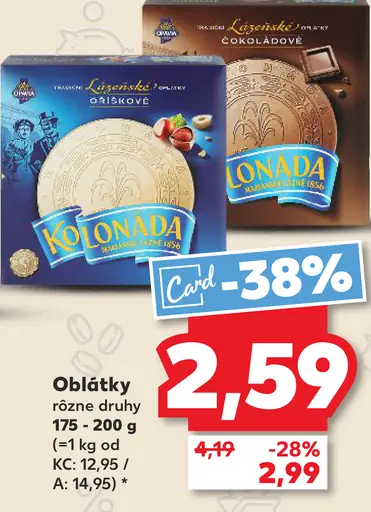 Kolonáda lázeňské oblátky