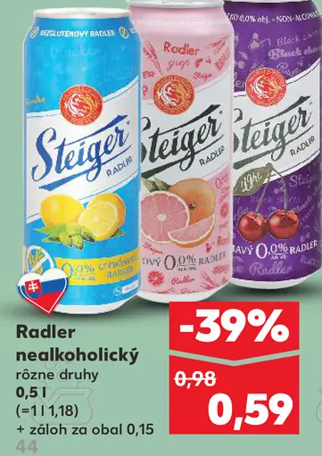 Steiger Radler nealkoholický