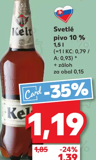 Kelt Svetlé výčapné pivo 10%