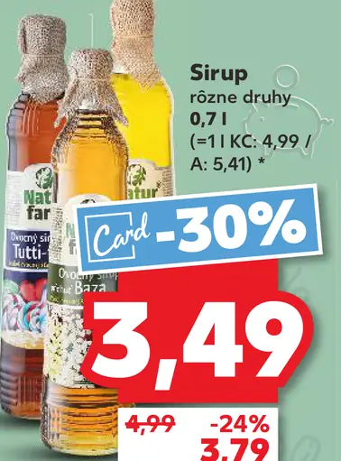 Sirup rôzne druhy