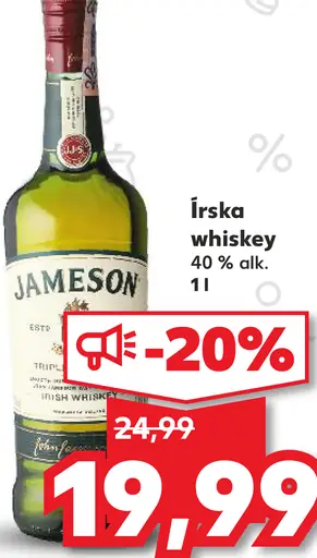 Jameson Írska whisky 30 - 40 % alk.