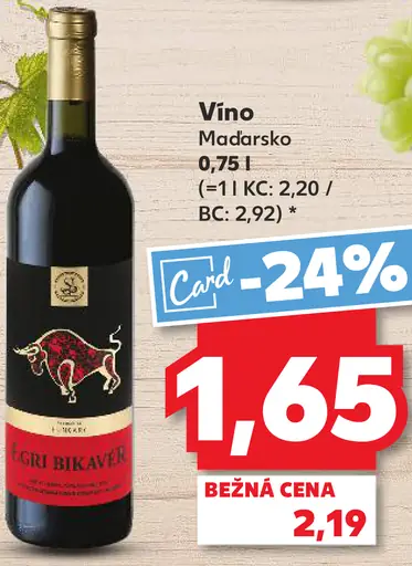 Egri Bikavér víno Maďarsko