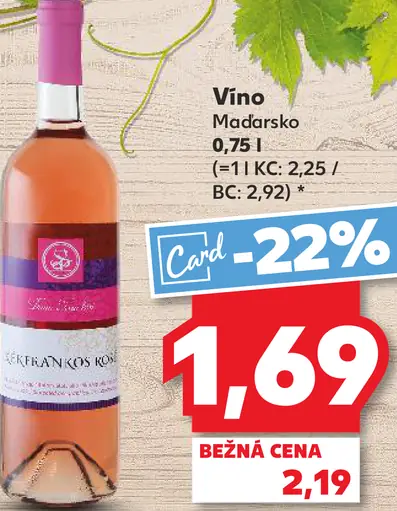 Krónung Rosé víno Maďarsko