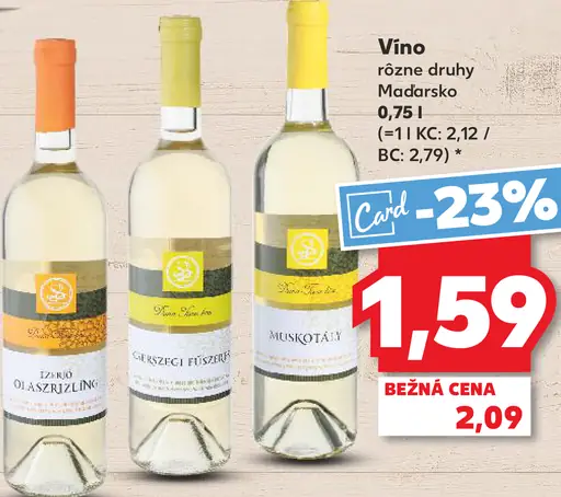 Víno Maďarsko rôzne druhy
