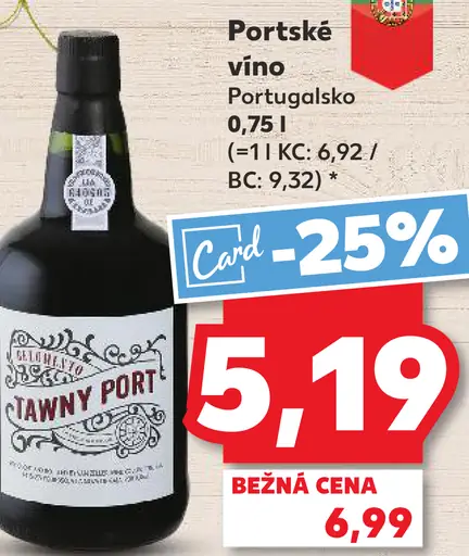 Tawny Port portské víno Portugalsko