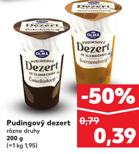 Olma pudingový dezert rôzne druhy