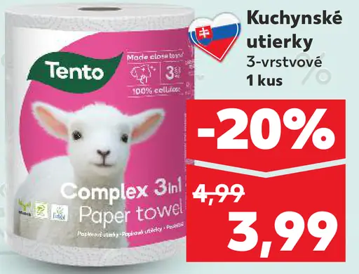 Tento kuchynské utierky 3-vrstvové