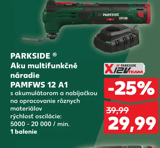 Parkside aku multifunkčné náradie PAMFWS 12 A1