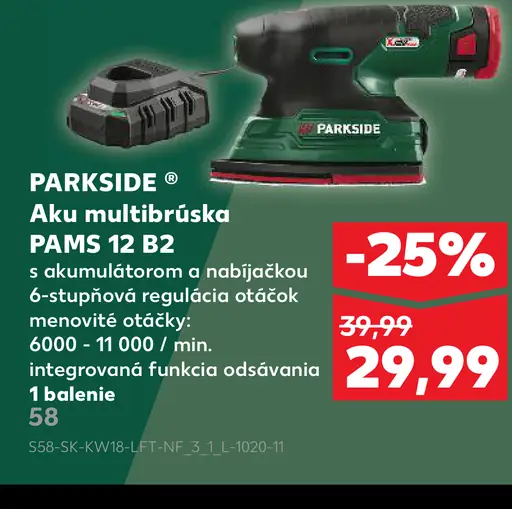 Parkside aku multibrúska PAMS 12 B2