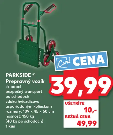 Parkside Prepravný vozík skladací