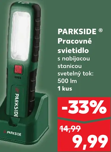 Parkside pracovné svietidlo s nabíjacou stanicou