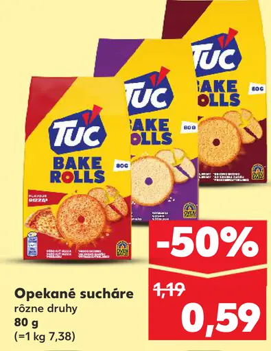 TUC opekané sucháre rôzne druhy