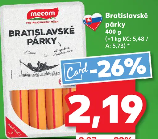 Mecom Bratislavské párky