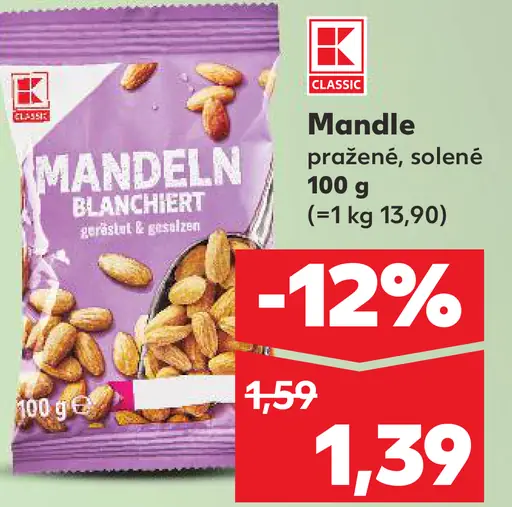 K-Classic Mandle pražené solené