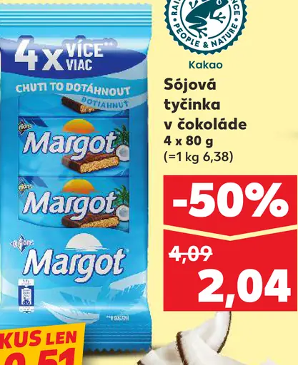 Margot Sójová tyčinka v čokoláde