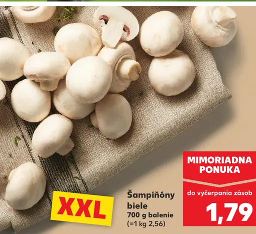 Šampiňóny biele XXL balenie