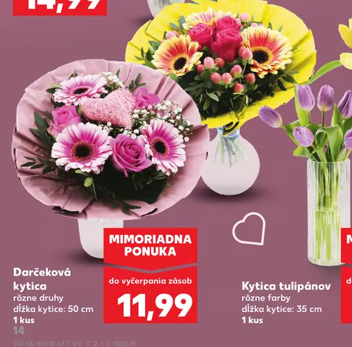 Darčeková kytica rôzne druhy