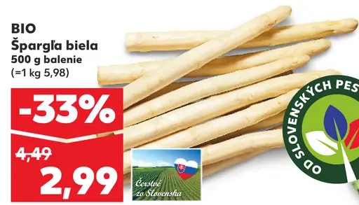Bio špargľa biela