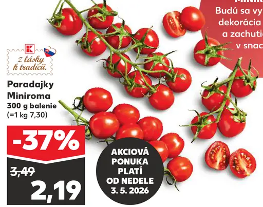 Paradajky Minirroma