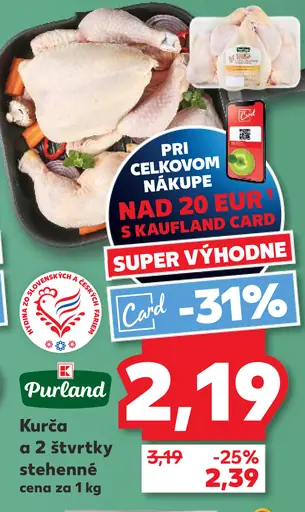Kurča a 2 štvrťky stehnenné cen za 1 kg