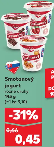 Smotanový jogurt rôzne druhy