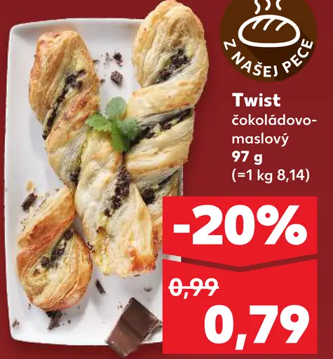 Twist čokoládovo-maslový