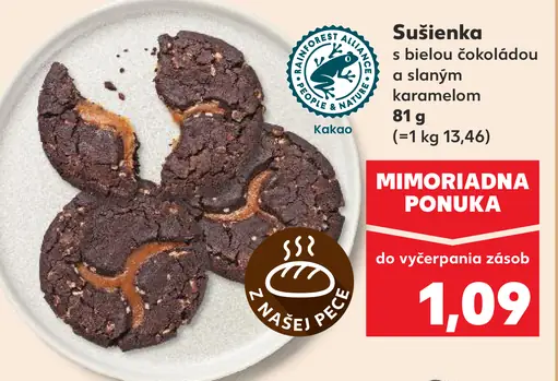 Sušienka s bielou čokoládou a slaným karamelom