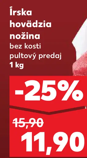Írska hovädzia nozina bez kosti pultový predaj