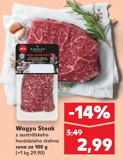 Wagyu steak z austrálskeho hovädzieho stehna