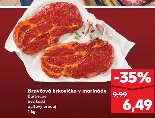 Bravčová krkovička v Barbecue marináde bez kosti