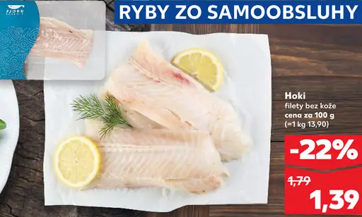 Hoki filé bez kože